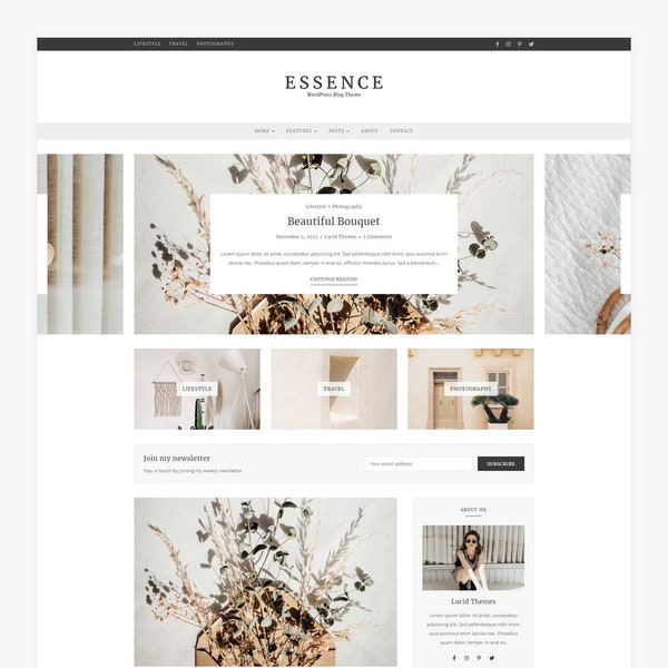 Essence - WordPress Blog Theme