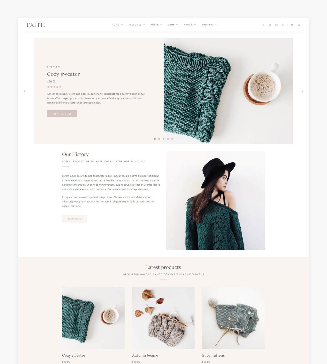 Faith - Wordpress Blog & Shop Theme - Etsy