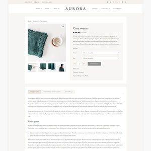 Aurora - Wordpress Blog & Shop Theme - Etsy