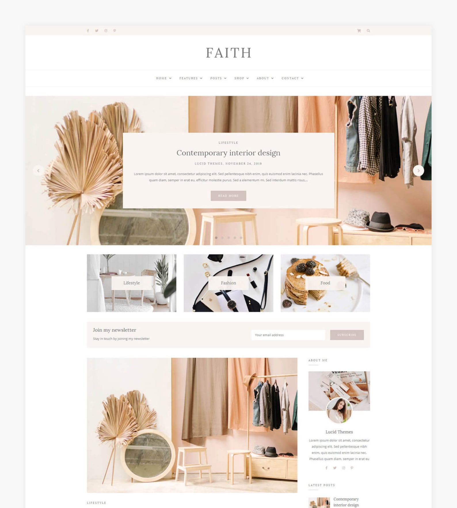 Faith - Wordpress Blog & Shop Theme - Etsy