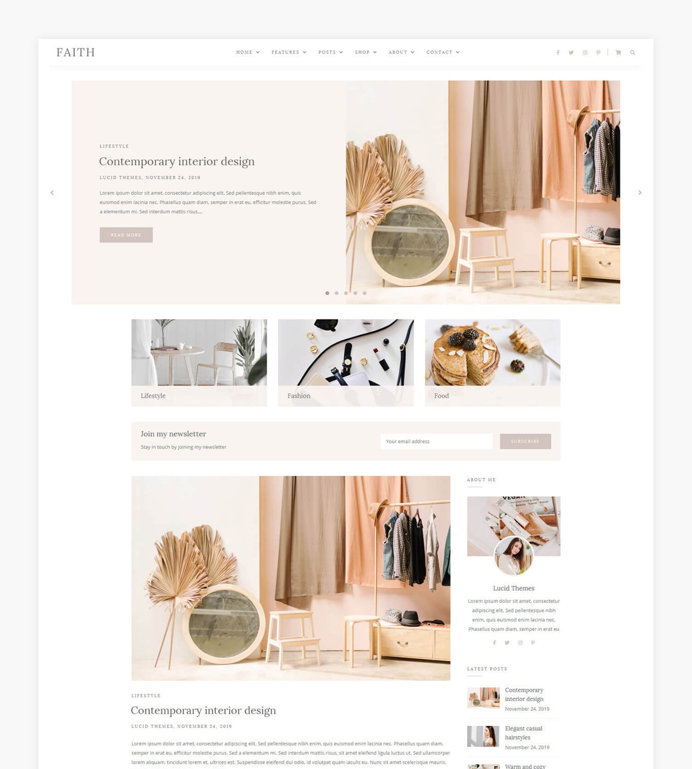 Faith - Wordpress Blog & Shop Theme - Etsy