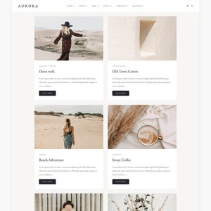 Aurora - Wordpress Blog & Shop Theme - Etsy