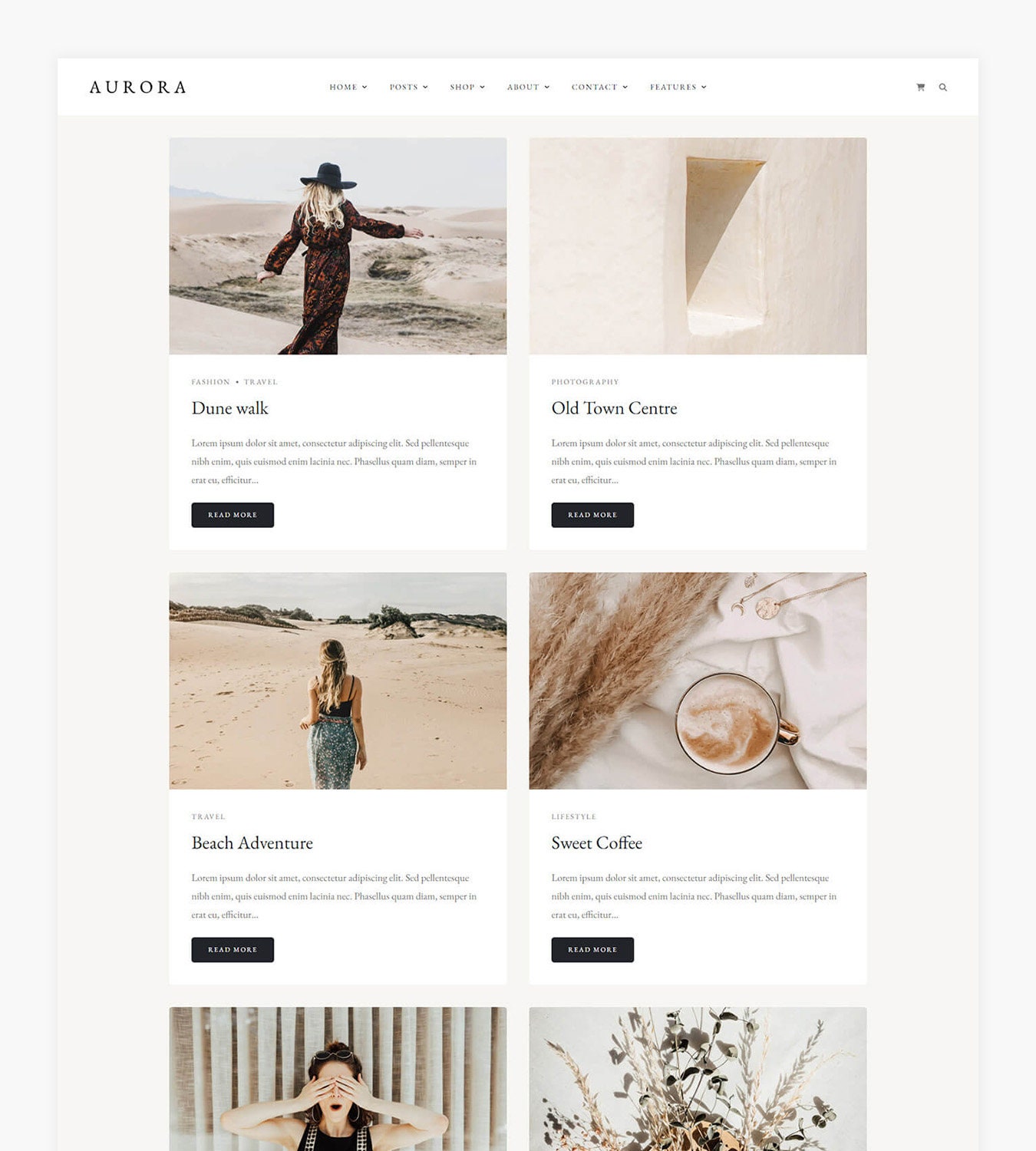 Aurora - Wordpress Blog & Shop Theme - Etsy