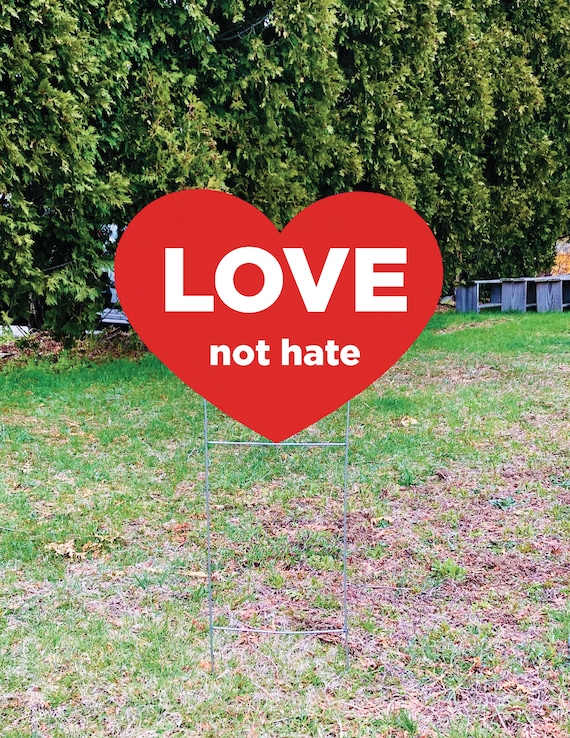 Heart Shaped Lawn Sign Etsy