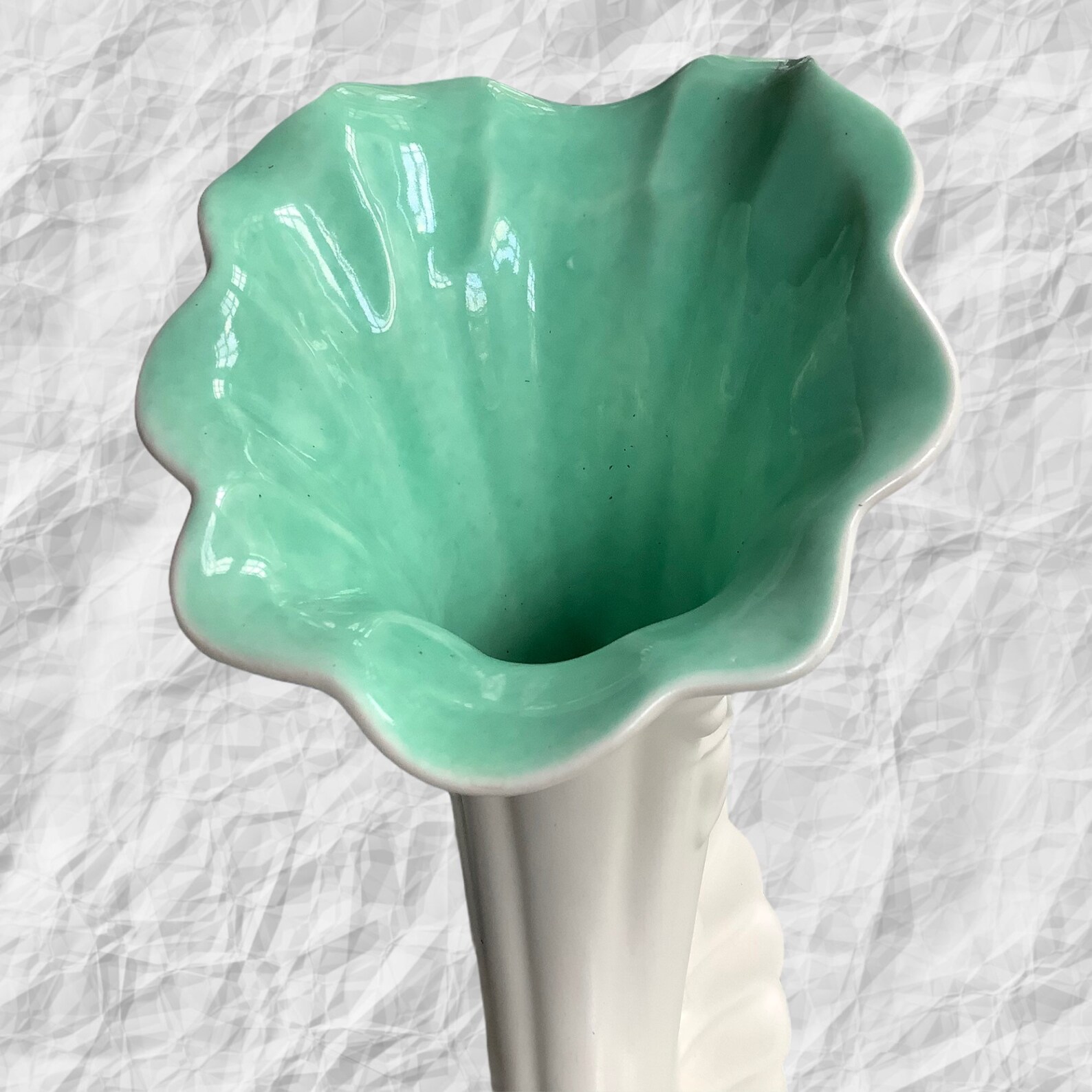 Vintage Red Wing Pottery Cornucopia Vase 1098 FREE SHIPPING Etsy