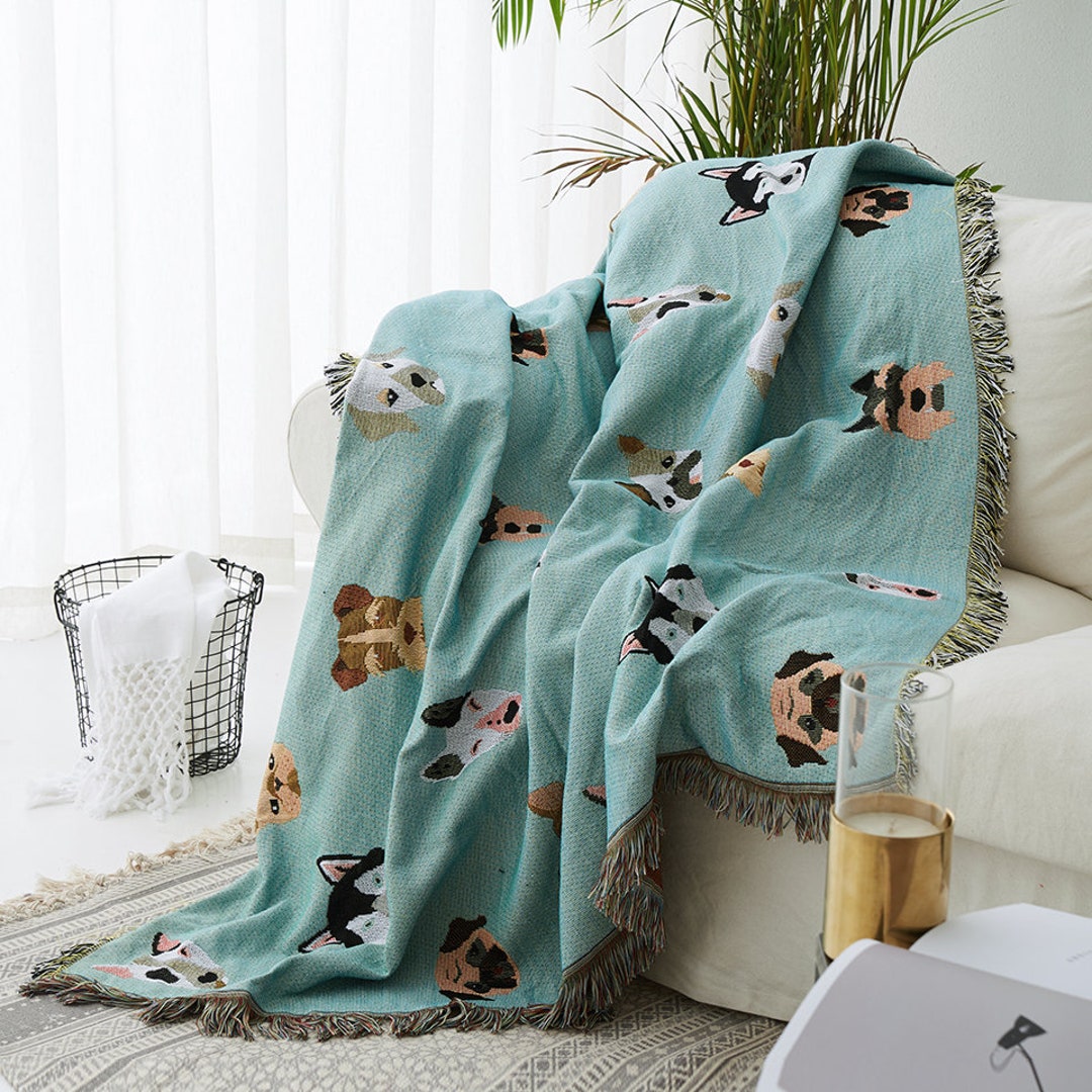 Dog Lovers Blanket Doggy Decor Furniture Throw Picnic Etsy