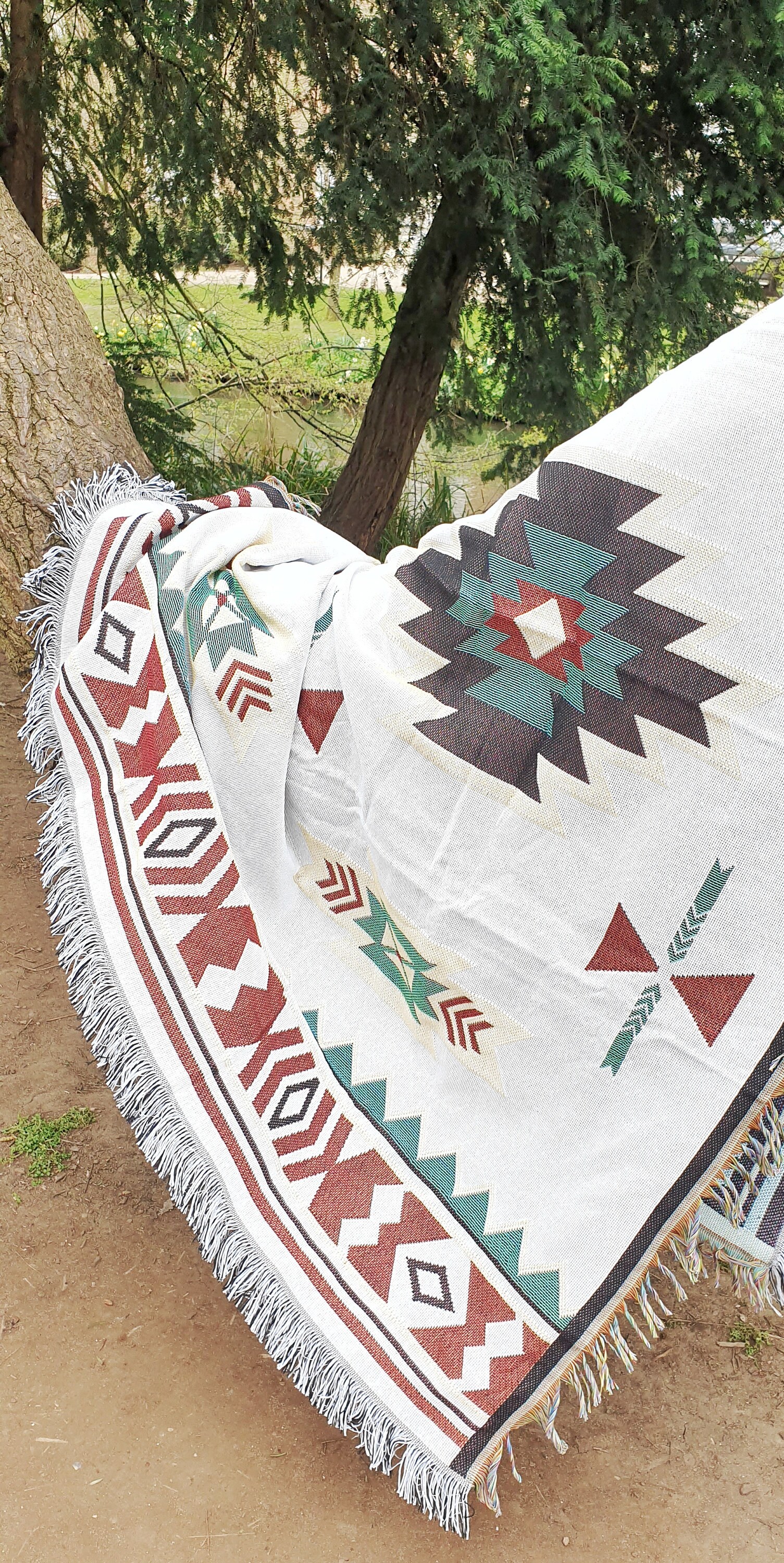 Luxury Aztec Picnic Blanket Bohemian Garden Throw Mexican Etsy