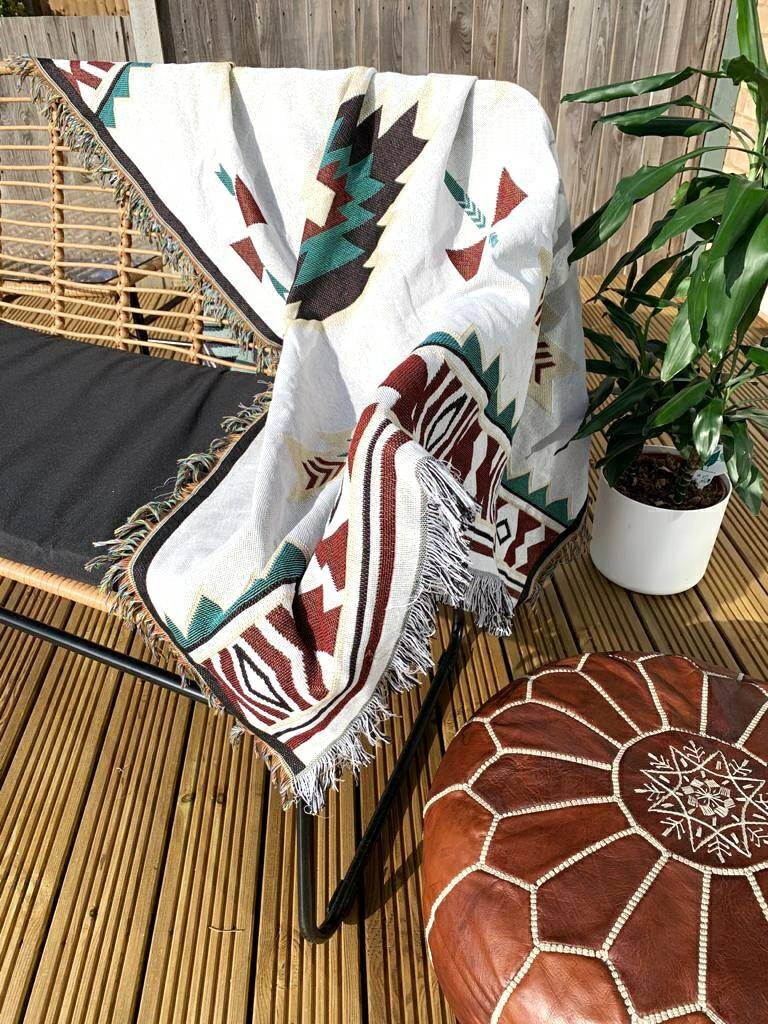 Luxury Aztec Picnic Blanket Bohemian Garden Throw Mexican Etsy