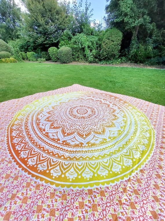 Extra Large Ombre Mandala Picnic Blanket Bohemian Wall Tapestry Double Bed Sheet Boho Furniture Cover Colourful Decor Hippie Canopy Etsy