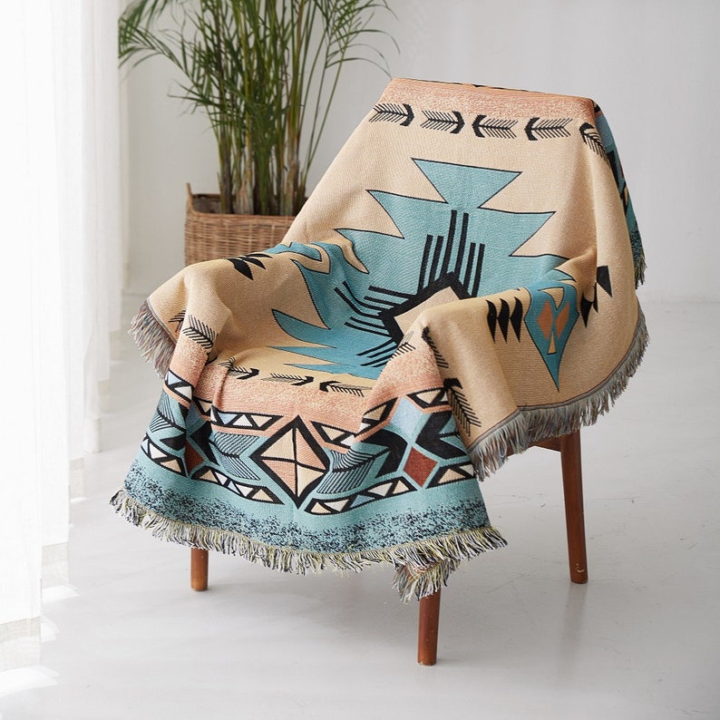 Native American Blanket Aztec Boho Furniture Throw Picnic Etsy