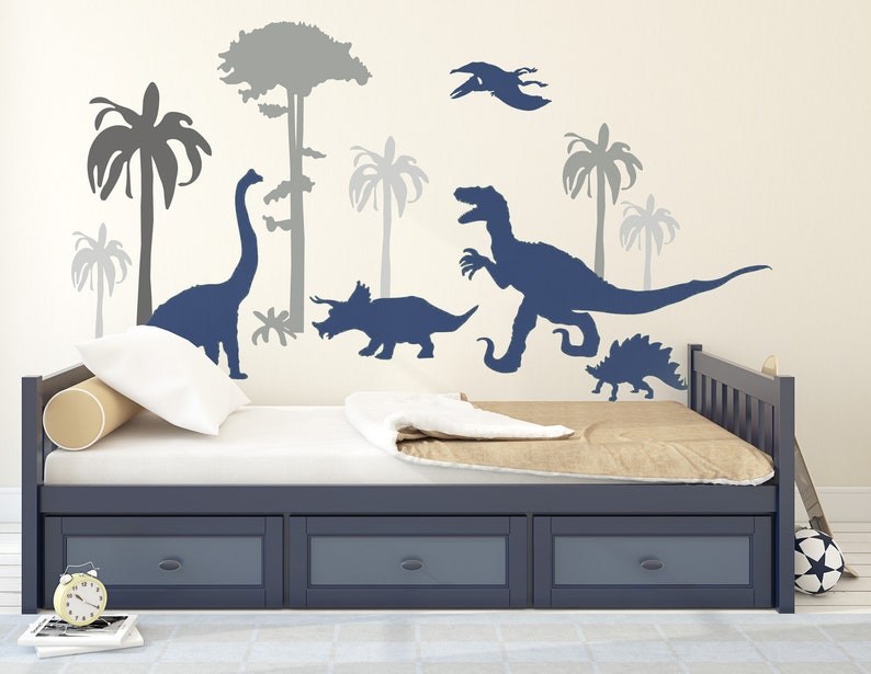 Dinosaur Wall Decal Big Boys Room Extra Large Dino Wall Art Etsy