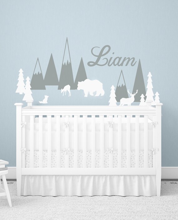 mountain wall art nursery