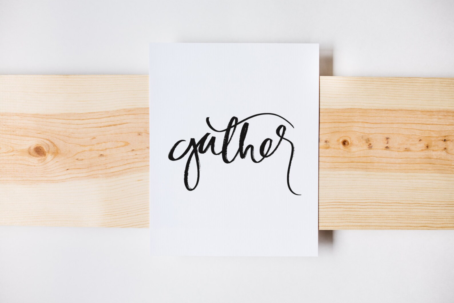 Gather Print Calligraphy Print Kitchen Art Hand lettered Etsy