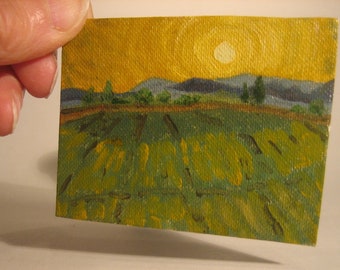 oil painting on cardboard