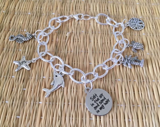 Salt in the Air and Sand in my Hair Charm Bracelet