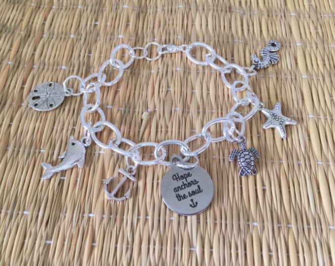 Hope Anchors the Soul Charm Bracelet