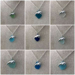 Manatee Sea Glass Necklace - Choice of Color
