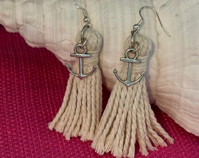 Anchors Away Tassel Earrings