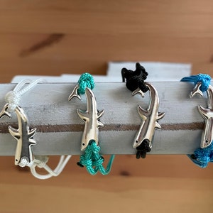 Shark Charm Paracord Adjustable Bracelet/Ankelet