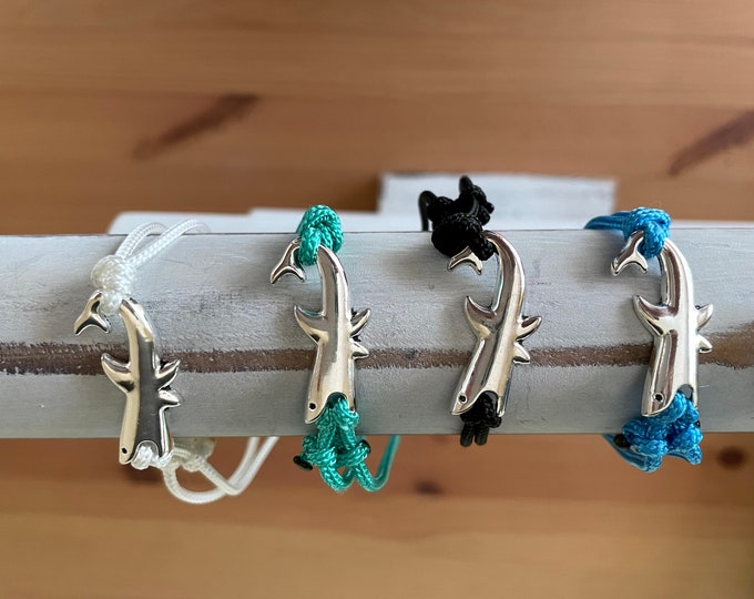 Shark Charm Paracord Adjustable Bracelet/Ankelet