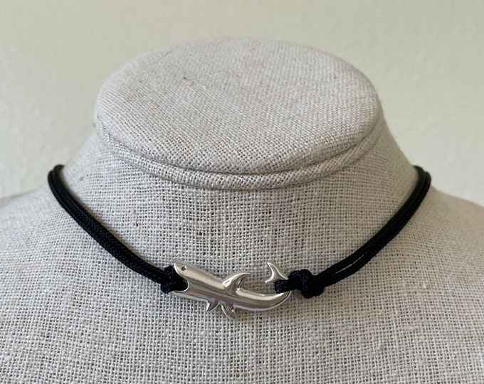 Shark Charm Adjustable Paracord Necklace