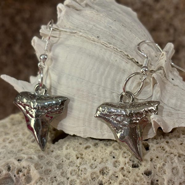 Shark Tooth Charm Earrings