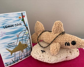 Lemon Cove Gift Set! (with Lemon Shark tooth necklace & crochet lemon shark)