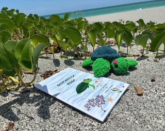 Shipwreck Reef with Shelly the Sea Turtle - Hand-Crochet