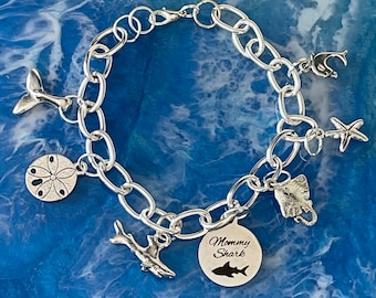 Mommy Shark Charm Bracelet