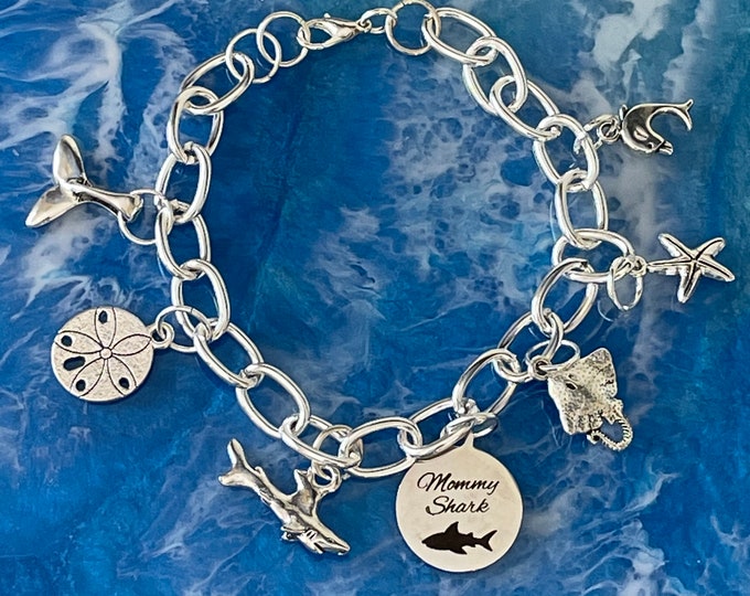 Mommy Shark Charm Bracelet