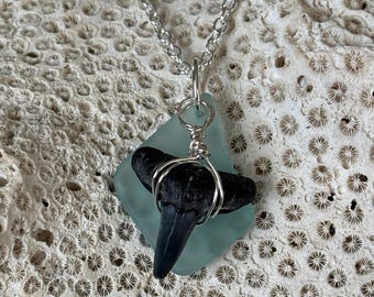 Lemon Shark Sea Glass Necklace