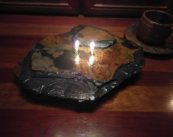 Natural Stone Oil Candles by SpiritRockCandles on Etsy