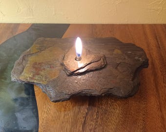Candle Handmade, Rock Candle, Stone Candle, Oil Candle, Oil Lamp
