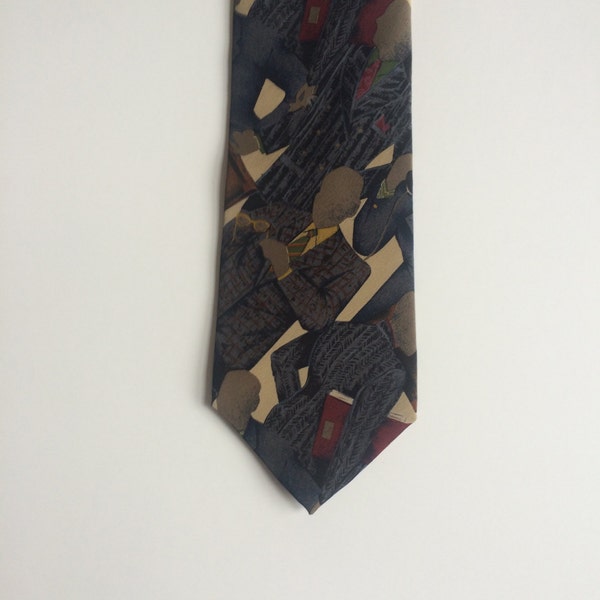 Classical Vintage Hugo Boss Tie/Made in Italy/ 100% Silk/ Formal wear/Men's Tie
