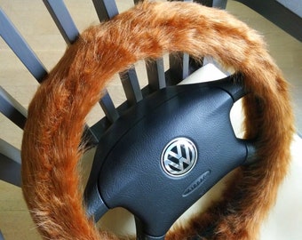 Fuzzy Car Accessories, Steering Wheel Cover, Gear Shift Knob Cover, Handbrake Cover, Rear View Mirror Cover, Belt Cover. Accessories Set.