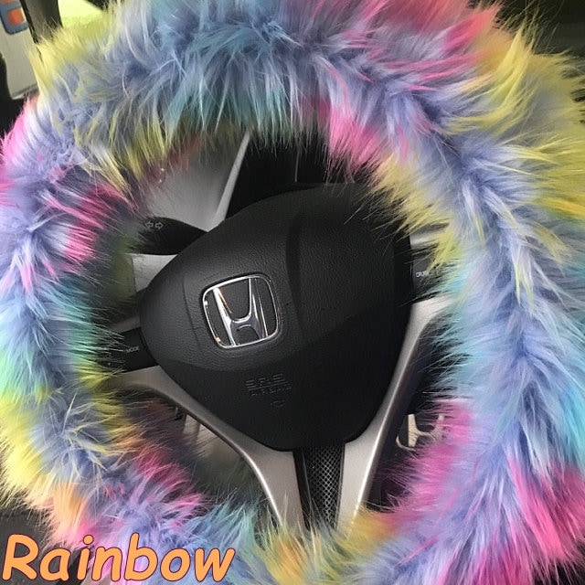 fuzzy steering wheel cover and seat covers