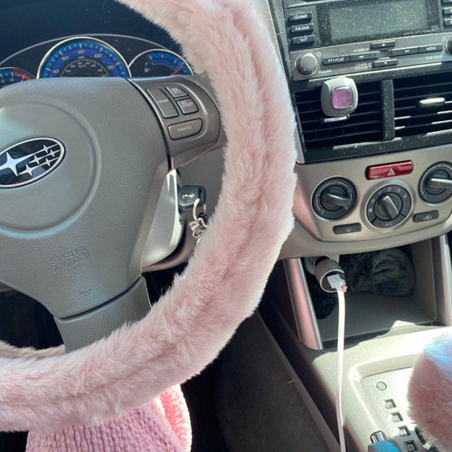 fuzzy steering wheel cover and seat covers