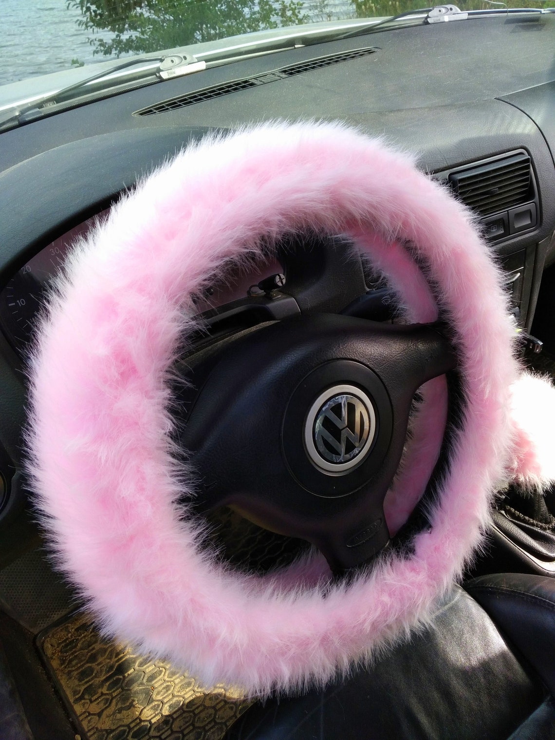Fuzzy Car Accessories Steering Wheel Cover Gear Shift Knob Etsy Canada