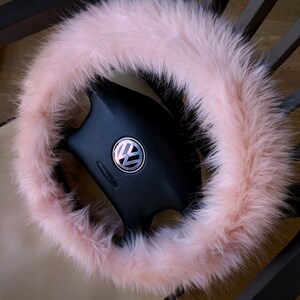 Fuzzy Car Accessories, Steering Wheel Cover, Gear Shift Knob Cover, Handbrake Cover, Rear View Mirror Cover, Belt Cover. Accessories Set. image 5