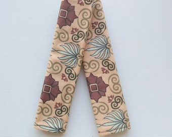 Seat Belt Cover, Seat Belt Strap Cover, Beige Belt Cover, Floral Strap Cover, Abstract Cover, Olive Belt Cover