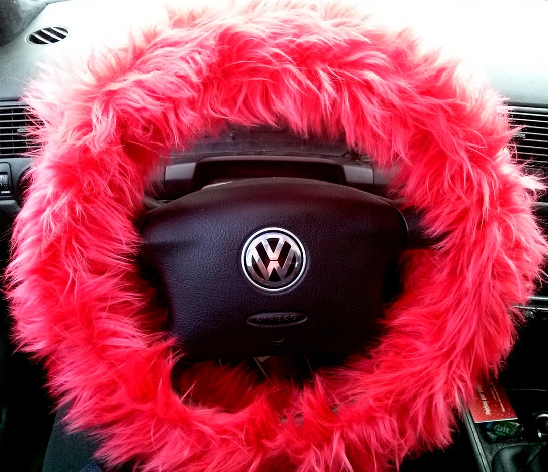 Fuzzy Car Accessories, Steering Wheel Cover, Gear Shift Knob