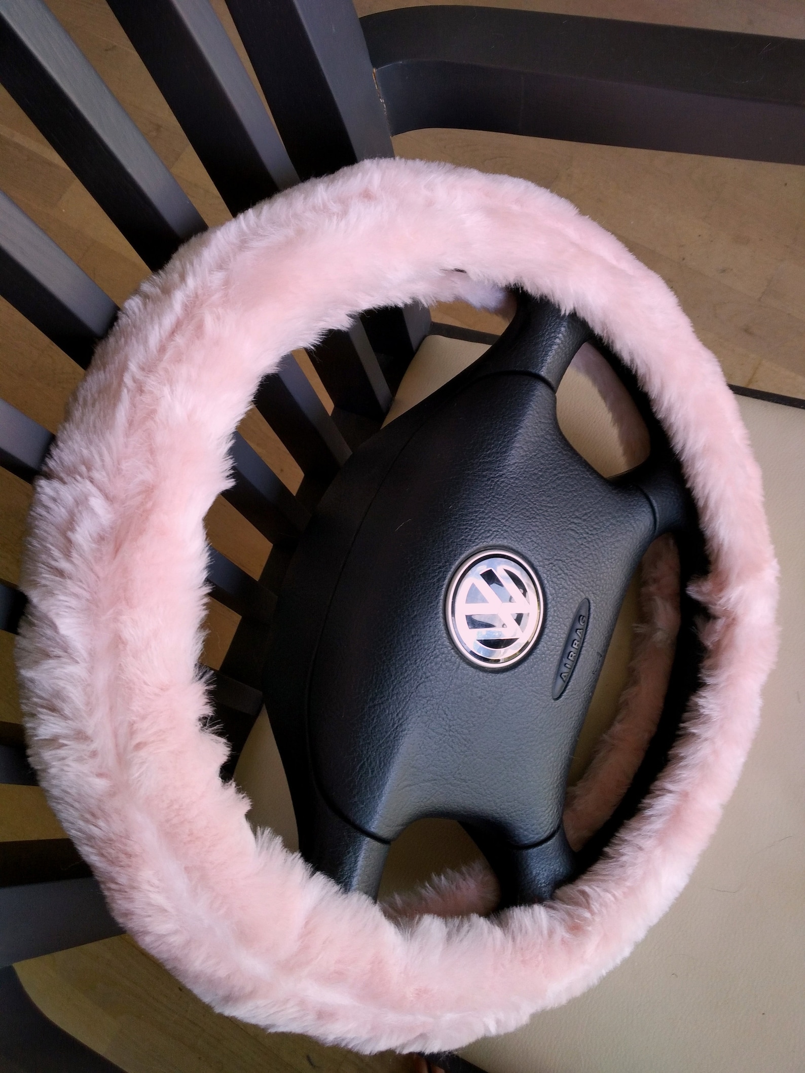 Pink Fuzzy Steering Wheel Cover Car Accessories Fuzzy Car Etsy