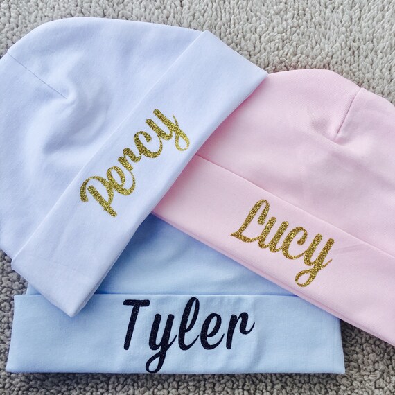Personalized Baby Beanie Hat Infant Girl Personalized Newborn Etsy