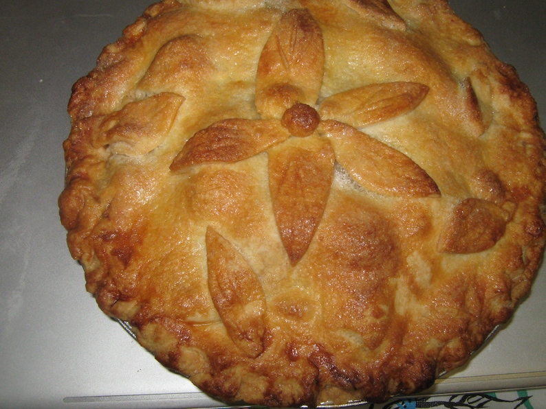 Apple \/ Peach\/\/ Apple Cranberry, Apple Raisin Pie. Filled to the brim in a  super flaky homemade crust.