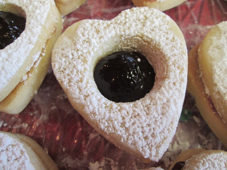 Linzer Cookies Filled With Blackberry or Strawberry Jam /2 Etsy