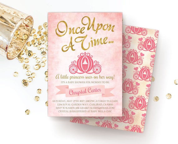 royal princess baby shower invitations
