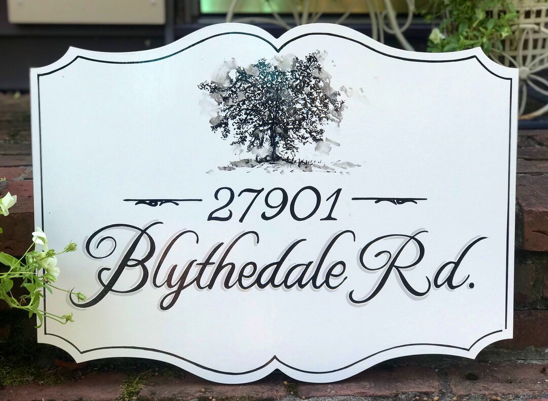 Outdoor Custom Address Sign, Wooden Hanging Sign, Hand Lettered Sign - Etsy