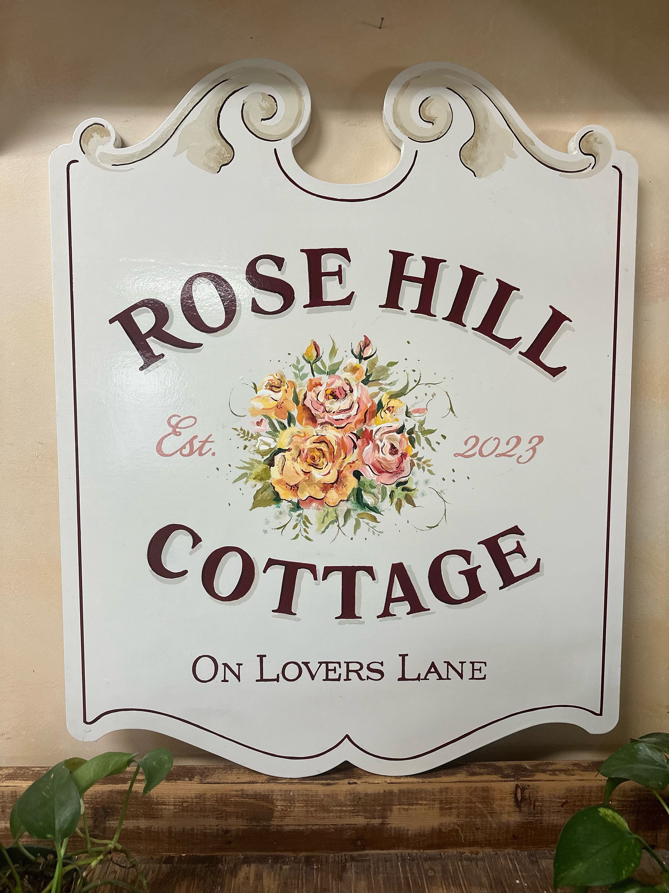 Custom Hand Painted Sign, Address Sign, Outdoor Hanging Wooden Sign - Etsy