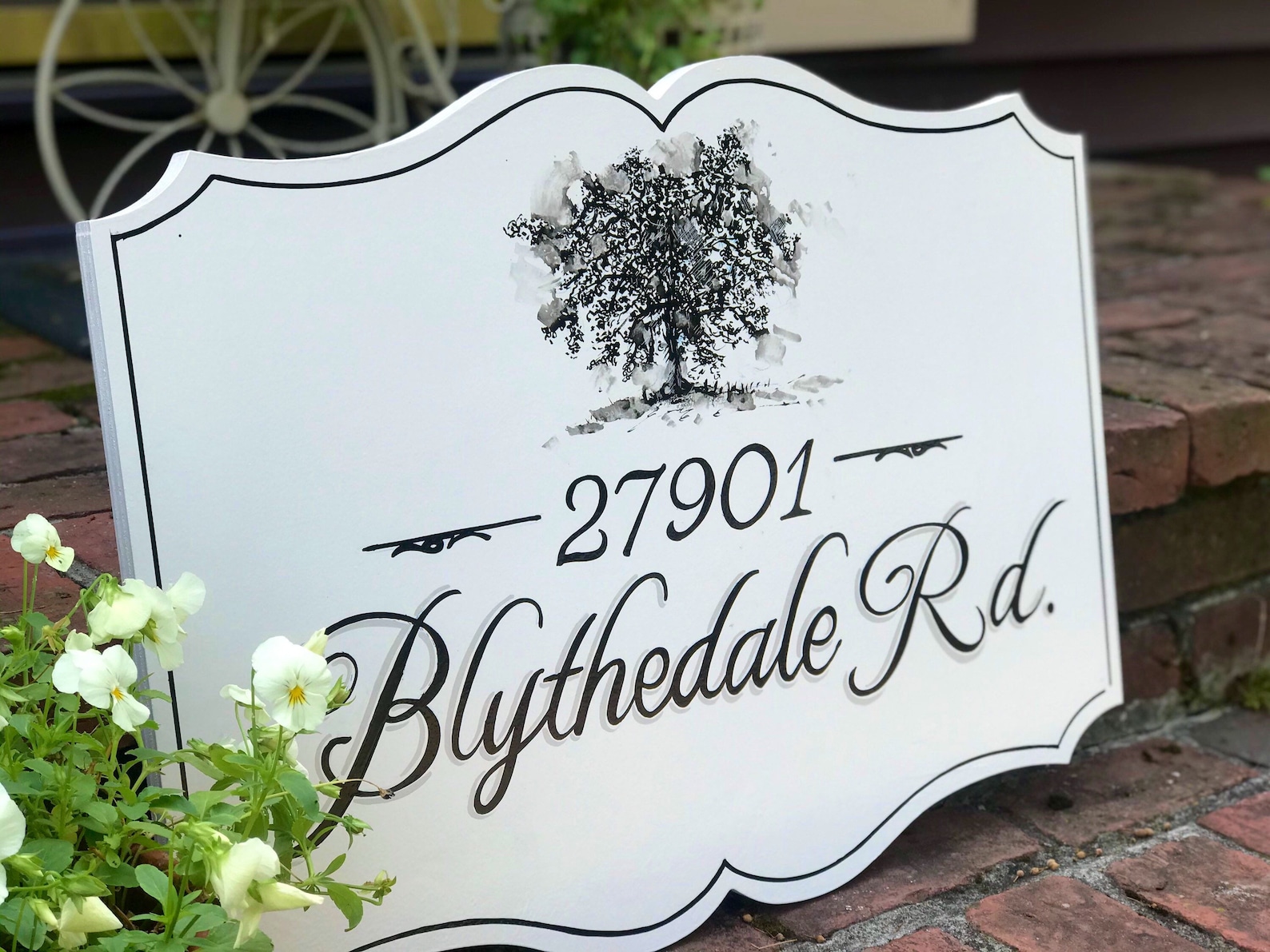 Outdoor Custom Address Sign, Wooden Hanging Sign, Hand Lettered Sign - Etsy
