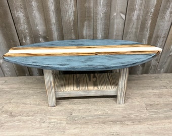 4 Foot Surfboard Table, Coffee  table, Made in North Carolina, Carolina Beach